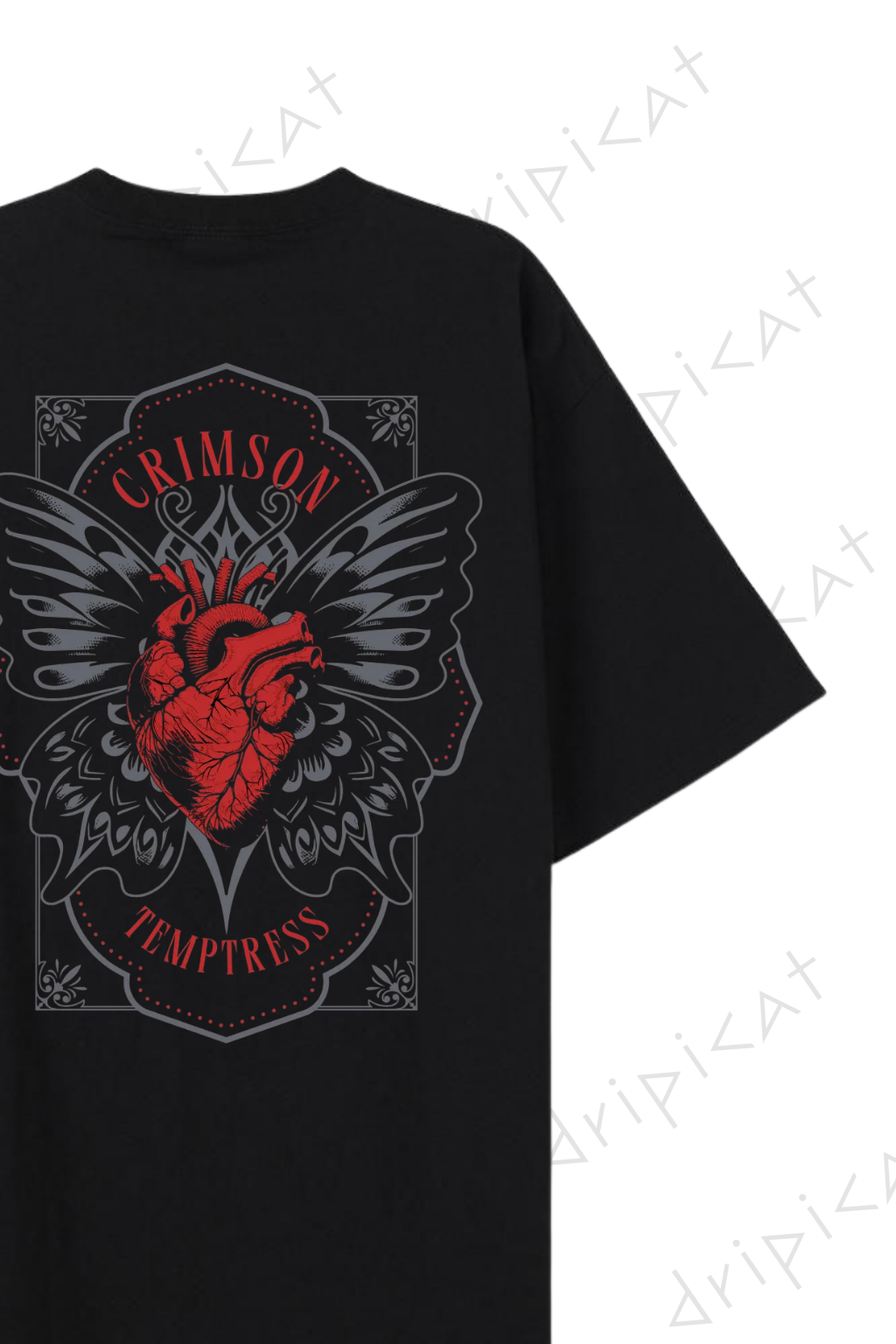 DRIPICAT Premium Oversized T-Shirt – Crimson Temptress