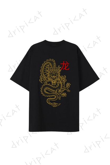 DRIPICAT Premium Oversized T-Shirt – Dragon